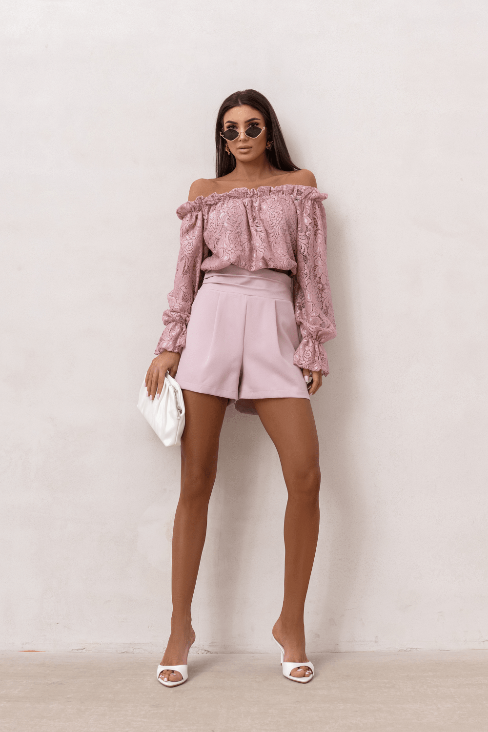 Жена Блуза MIA с дантела в прасковено розово LaBalancia Roberto Fashion Store Set 5907378521623 M